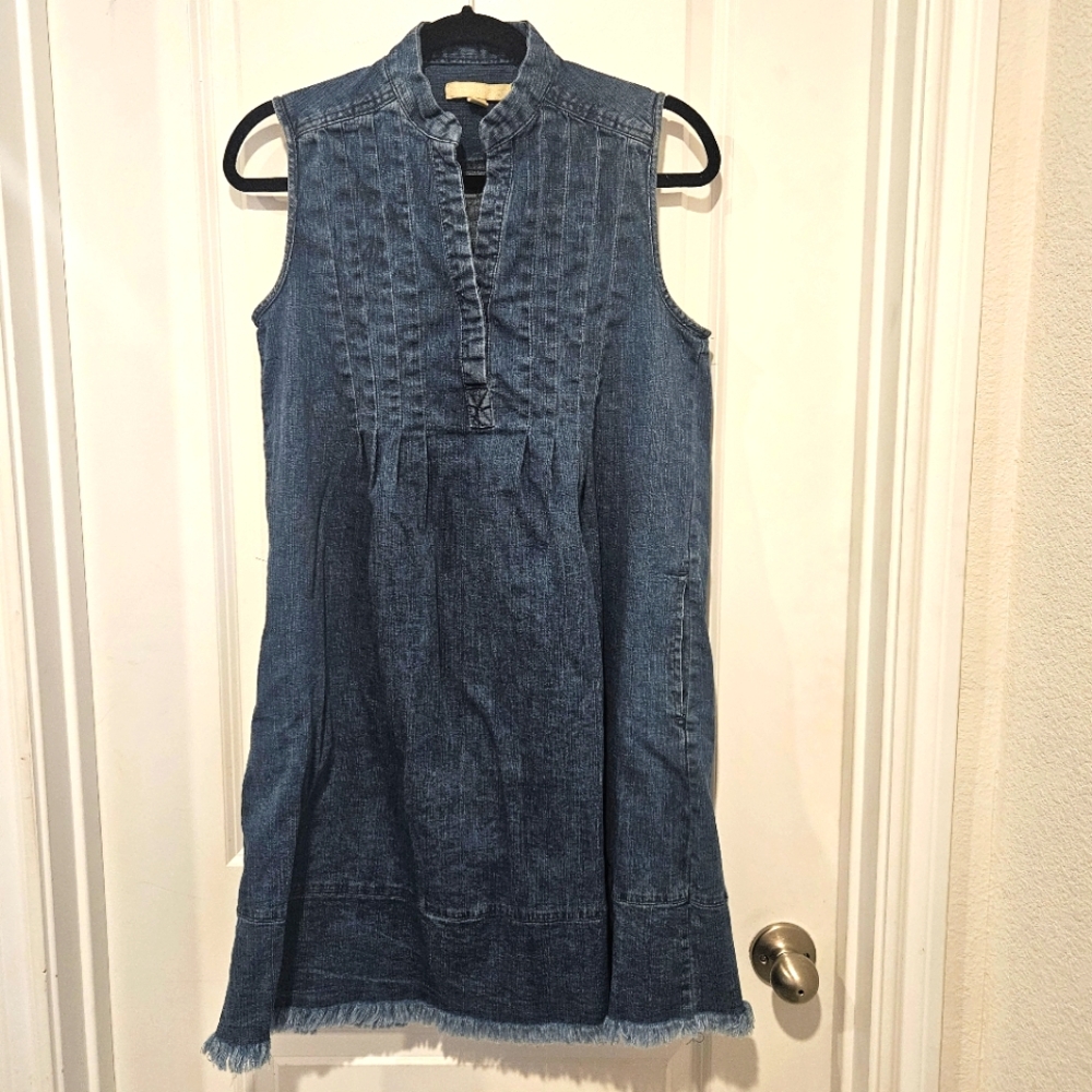 Hope & Harlow Dress Size 2 Sleeveless Denim Raw Hem